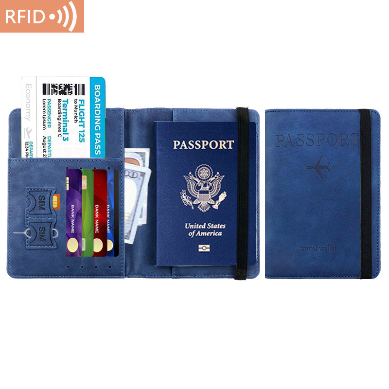 Versatile Leather Passport Multifunctional Certificate Cover Id Package