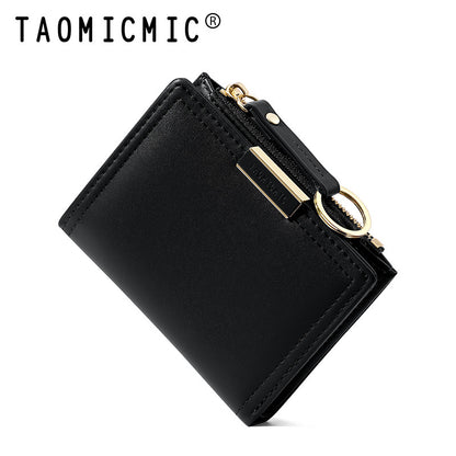 Women's Simple High-grade Fashion Short Zipper Change Ladies Wallets