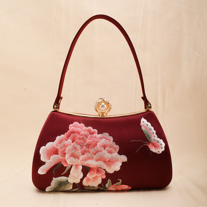 Dinner High-grade Su Vintage Design Cheongsam Dress Handbags