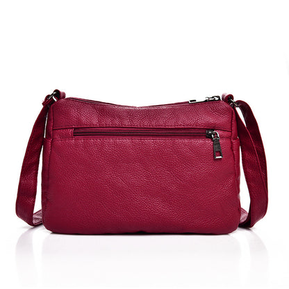 Women's Mother Style Washed Leather Soft Versatile Crossbody Bags