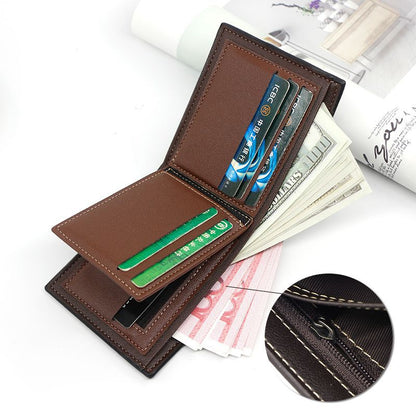 Men's Matte Leather Man's Large Capacity Multi Men's Wallets