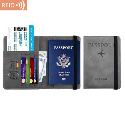 Versatile Leather Passport Multifunctional Certificate Cover Id Package