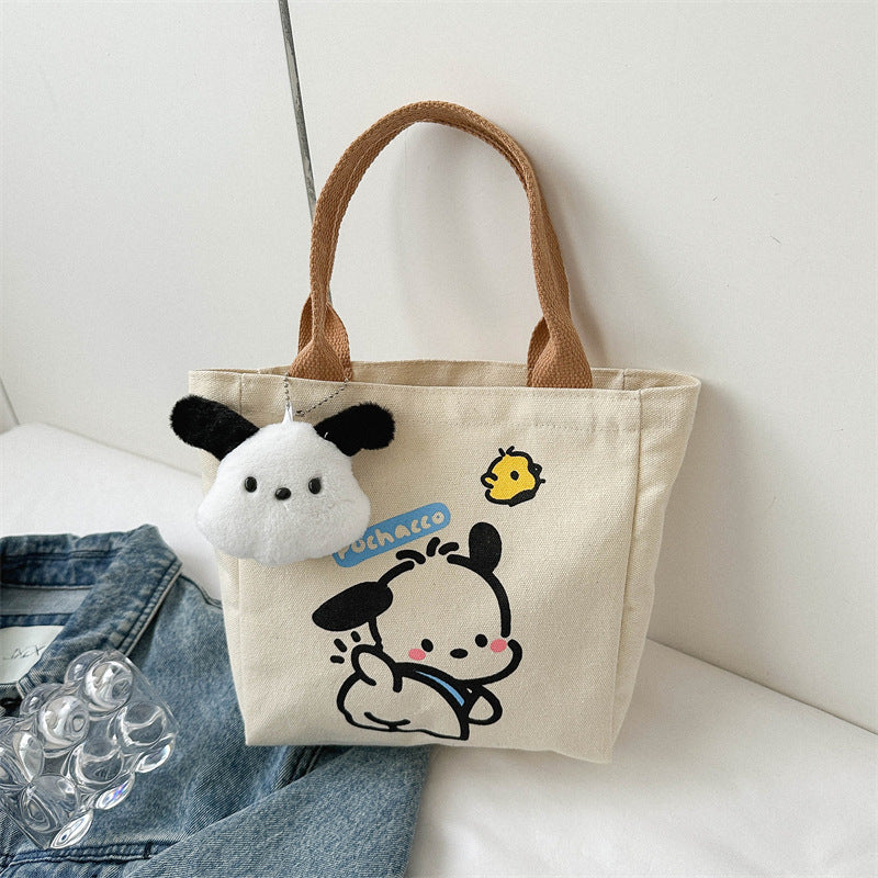 Canvas Cute Style Commuting Hand Lunch Handbags