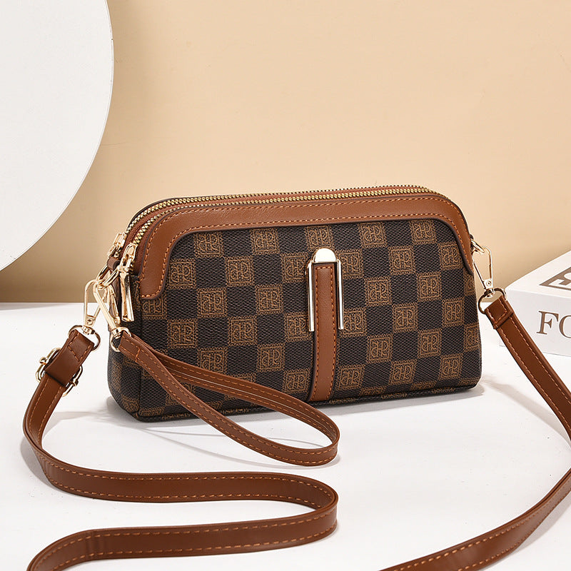 Korean Style Plaid Printed Fashion Mini Crossbody Bags