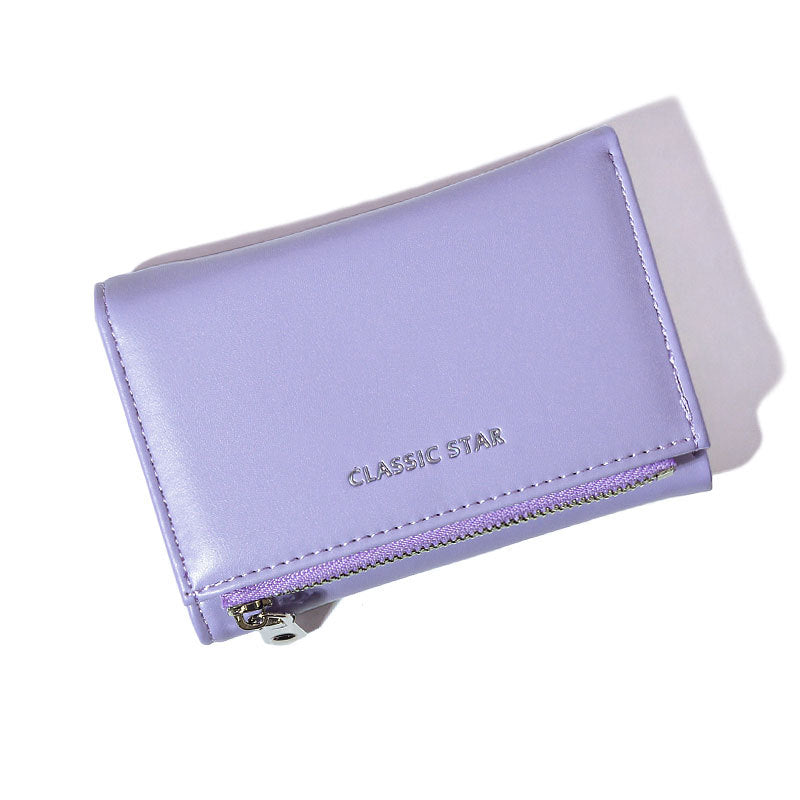 Women's Fashion Simple Zipper Short Large Capacity Ladies Wallets