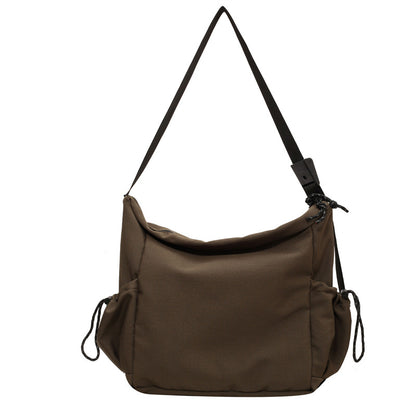 Solid Color Large Capacity Unisex Trendy Shoulder Bags