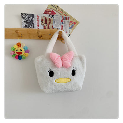 Women's Plush Clow Make-up Cute Birthday Gift Crossbody Bags