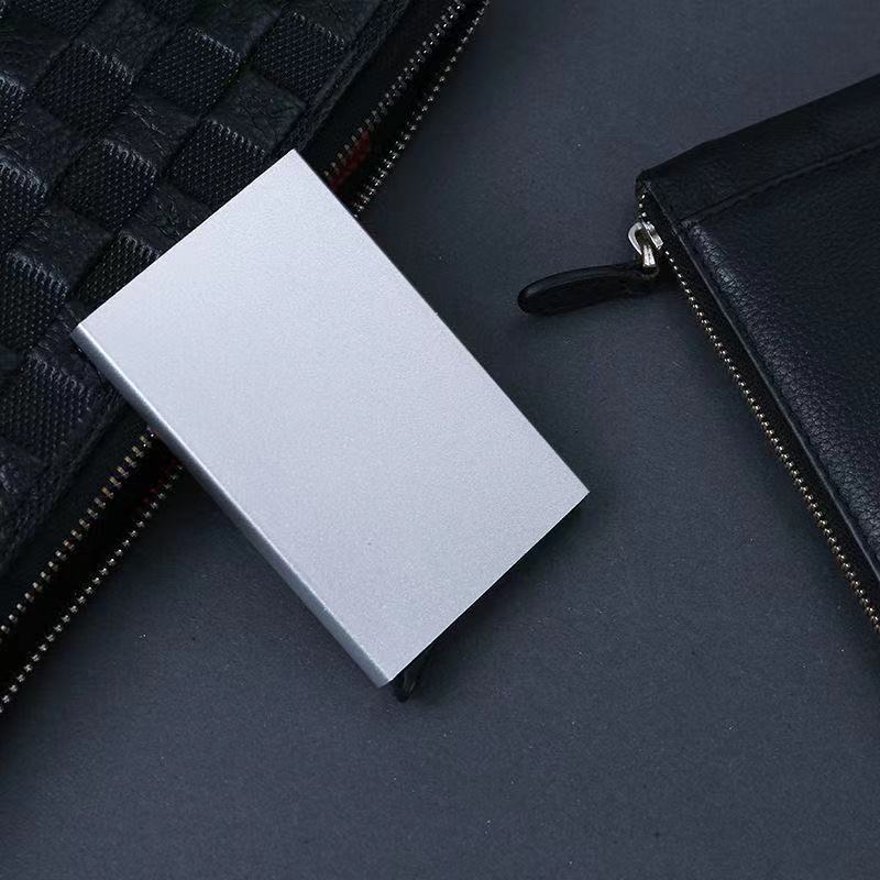 Aluminum Alloy Credit Box Business Automatic Card Holder