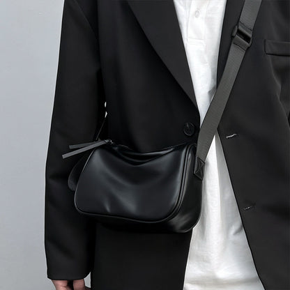 Sac messager pour homme en cuir texturé à la mode About Commute Pouch