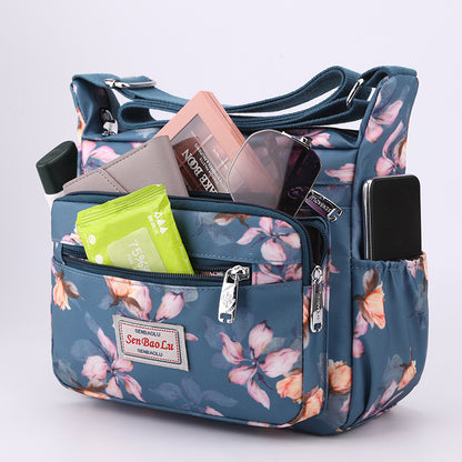 Women's Nylon Printed Mother Outdoors Commute Crossbody Bags