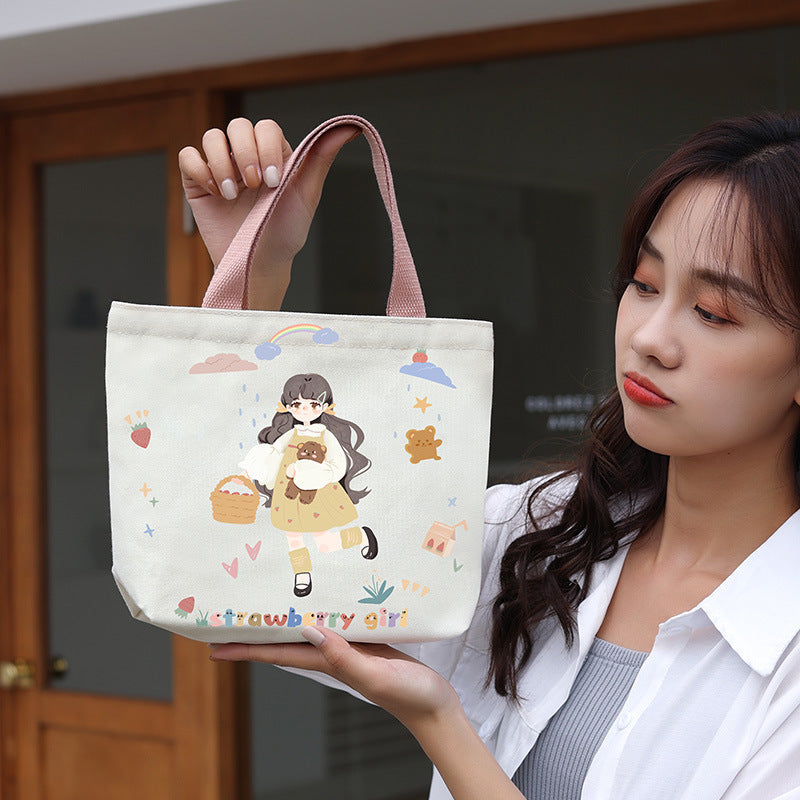 Canvas Female Cartoon Cabs Fashion Korean Handbags