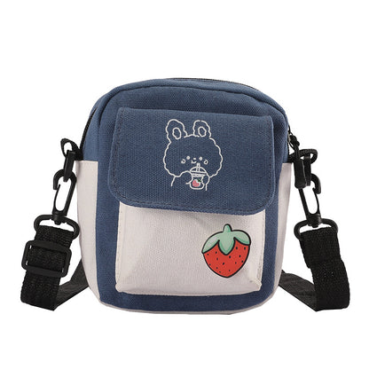 Canvas Female Summer Korean Style Cute Crossbody Bags