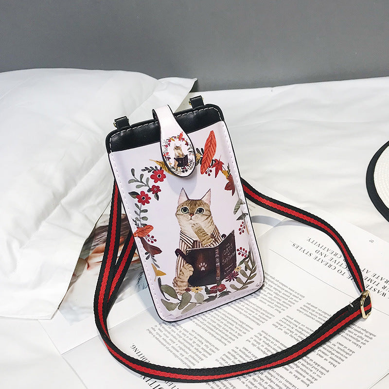 Women's Style Printed Cartoon Mobile Vertical Phone Bags