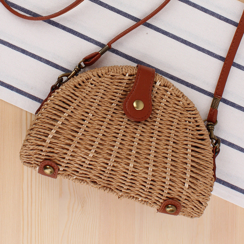 Beach Mori Style Semicircle Paper String Bags