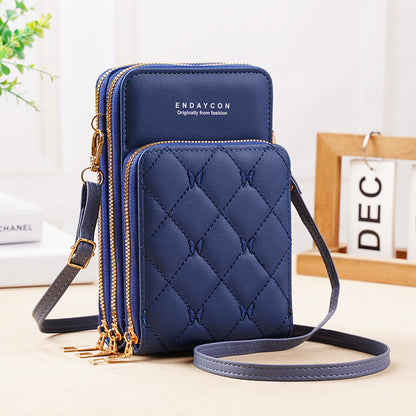 Women's Stylish Versatile Mini Zipper Solid Color Bags