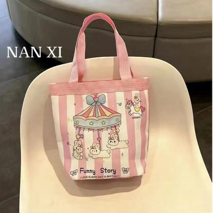 Children's Portable Korean Style Heart Mummy Lunch Bags