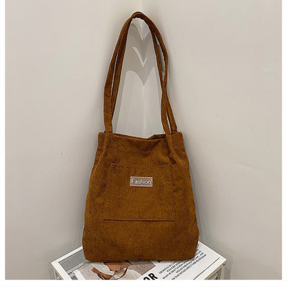 Corduroy Lovely Female Korean Style Versatile Shoulder Bags