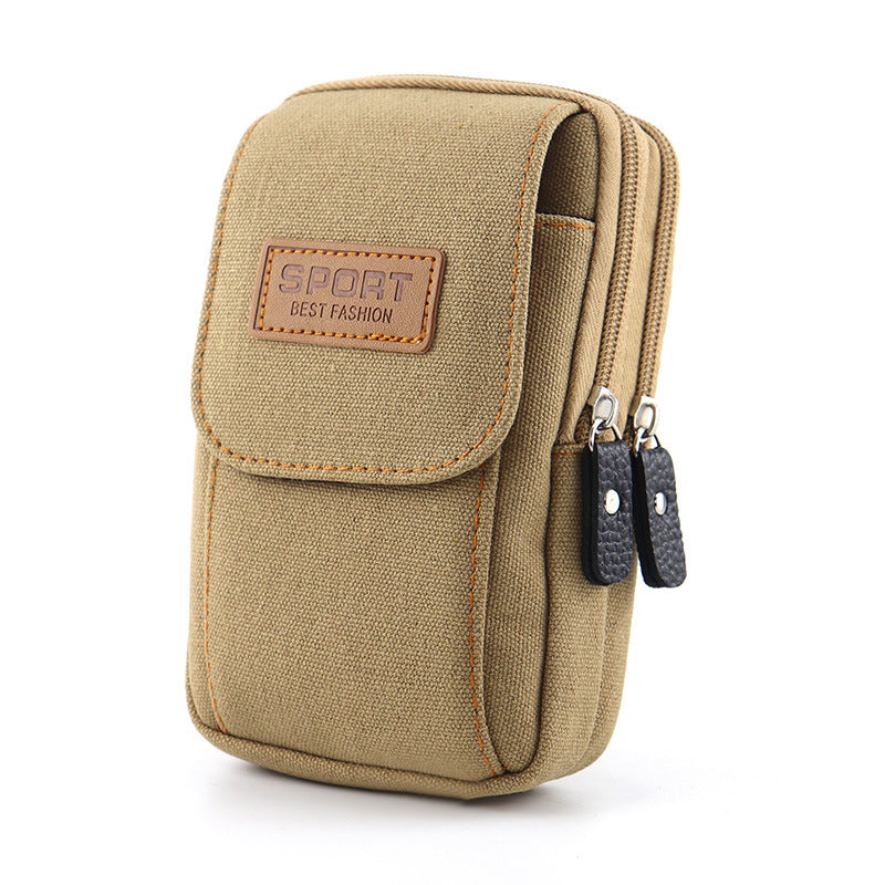 Men's Comfortable Mobile Cell Canvas Pannier Phone Bags