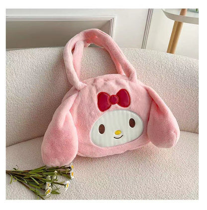 Cute Lolita Cartoon Furry Tuition Large Handbags