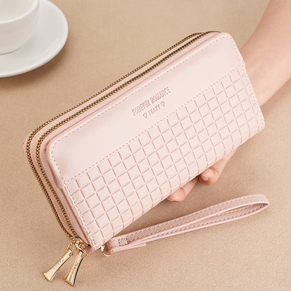 Women's Long Stitching Double Layer Zipper Ladies Wallets