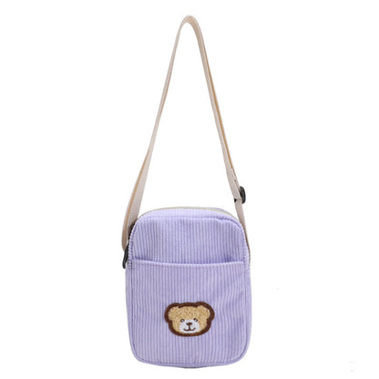 Corduroy Fashion Simple Fresh Korean Cute Little Crossbody Bags