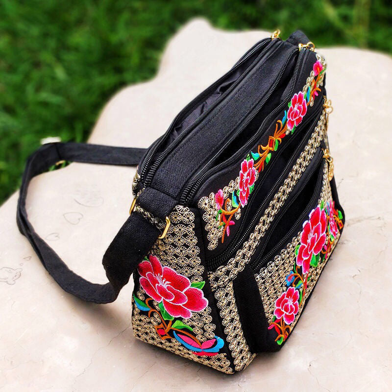 Women's Yunnan National Style Embroidered Full Embroidery Crossbody Bags