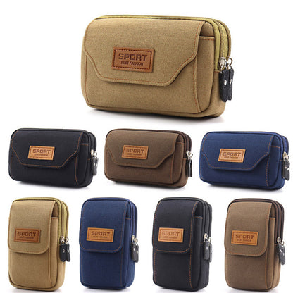 Men's Inch Mobile Wear Construction Site Canvas Phone Bags