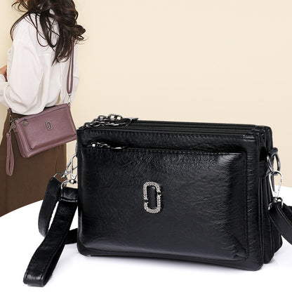 Women's For Mom Simple Soft Leather Crossbody Bags