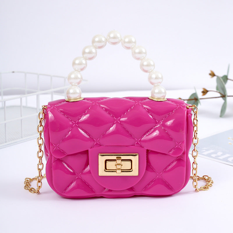 Candy Color Chain Change Packet Pearl Crossbody Bags