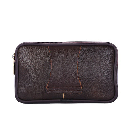 Men's Stall Horizontal Cowhide Business Leather Men's Waist Packs