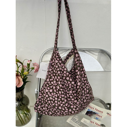 Leopard Print Floral Canvas Female White Shoulder Bags