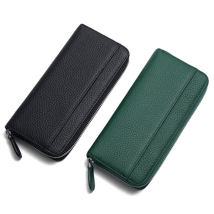 Women's & Men's & Genuine Leather Credit Long Clutch Ladies Wallets