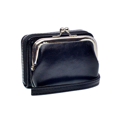 Women's Change Zipper Clip Clutch Vintage Ladies Wallets