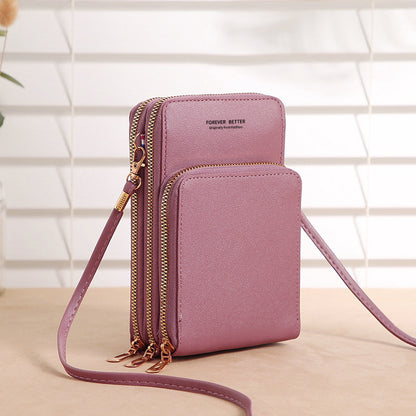 Women's Color Fashion Simple Touch Screen Mobile Phone Bags