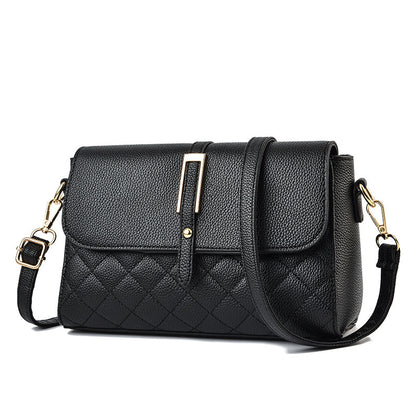 Women's Soft Leather Textured Fashion Diamond Small Shoulder Bags