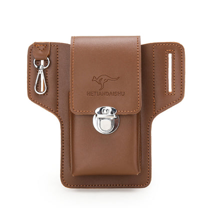 Men's Stall Long-stemmed Pipe Leather Mobile Vertical Men's Waist Packs