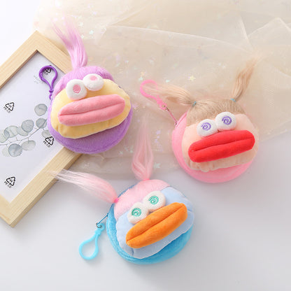 Braid Sausage Mouth Potato Creative Doll Coin Purses