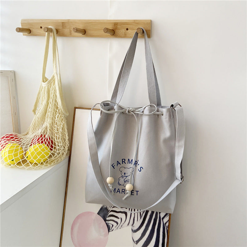 Canvas For Female Korean Style Versatile Large Capacity Shoulder Bags