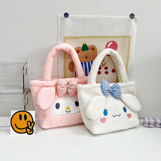 Dog White Pink Melody Pom Purin Children's Shoulder Bags