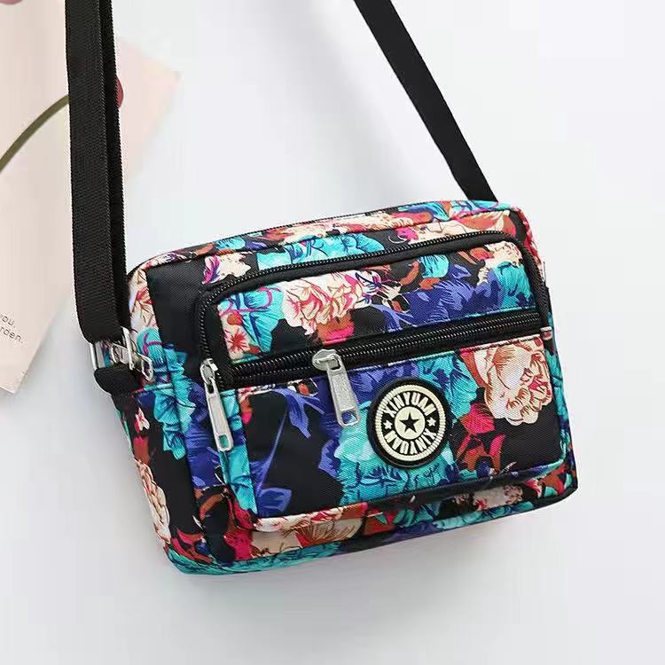 Women's Korean Style Oxford Mummy Flower Cloth Crossbody Bags