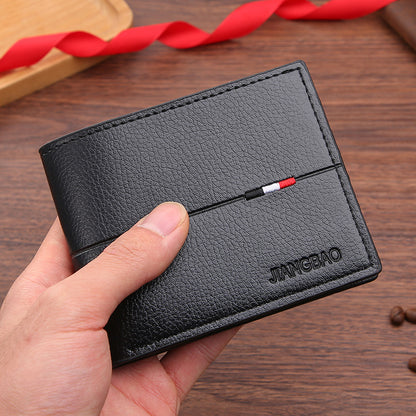 Men's Horizontal Bank Credit Short Multiple Slots Men's Wallets