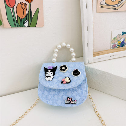 Children's Little Princess Clow Super Cute Pearl Children's Shoulder Bags