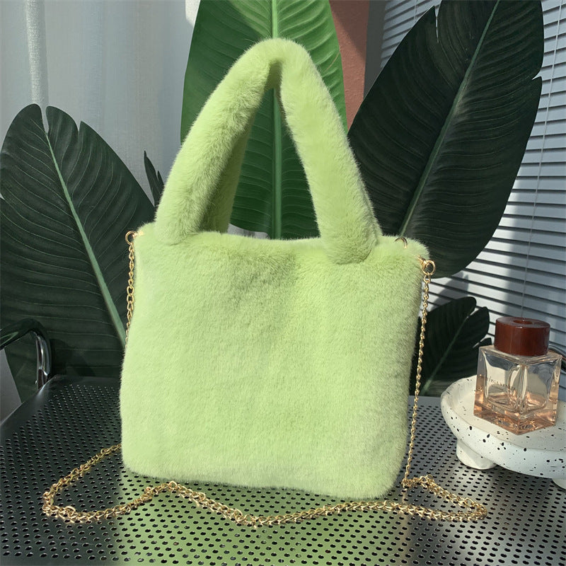 Women's Simple Plush One Fresh Korean Style Bags