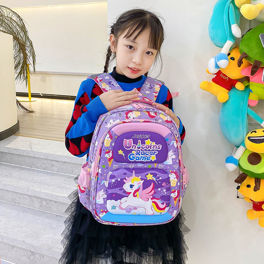 Sacs d'école pour enfants avec motif ours et licorne mignons pour garçons