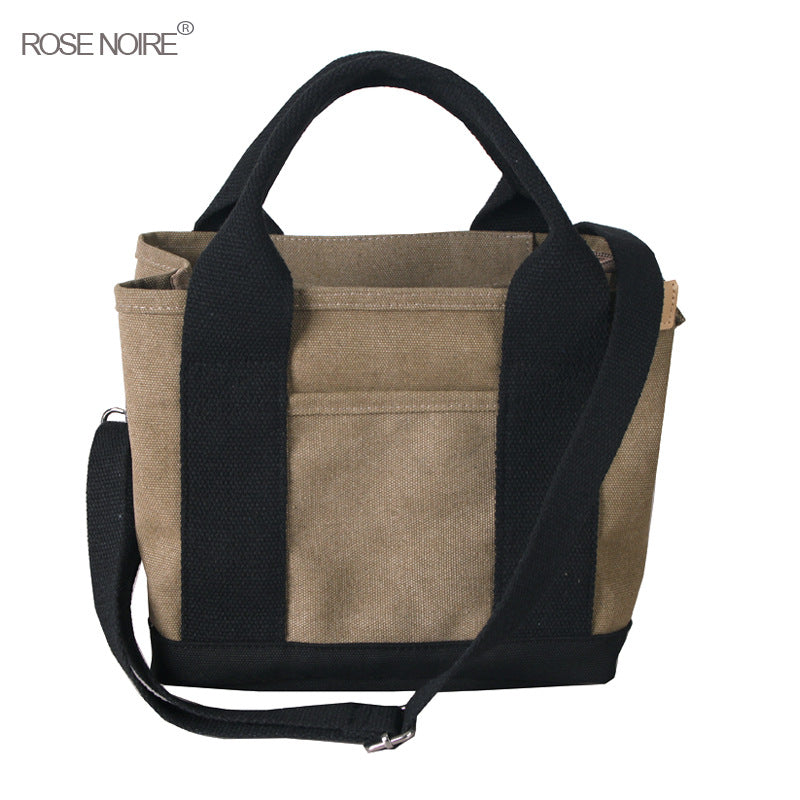 Women's Zip One Canvas Lunch Portable Thousand Shoulder Bags