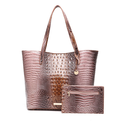 Sac à main fourre-tout pour femme motif crocodile rétro Brahmin