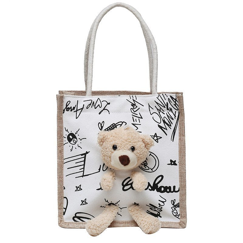 Women's Bear Trendy Cute Fashion Tide Cloth Handbags