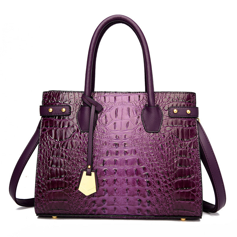 Women's Good Texture Four Crocodile Pattern Large Bags