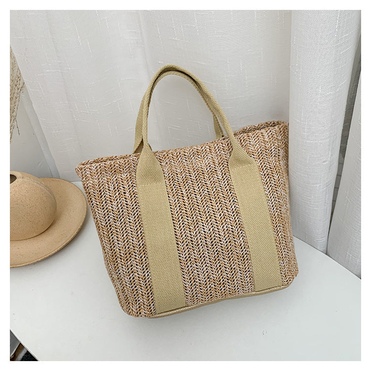 Women's Woven One Straw Large Capacity Summer Shoulder Bags