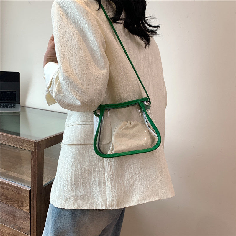 Women's Fashionable Elegant Transparent For Western Style Shoulder Bags